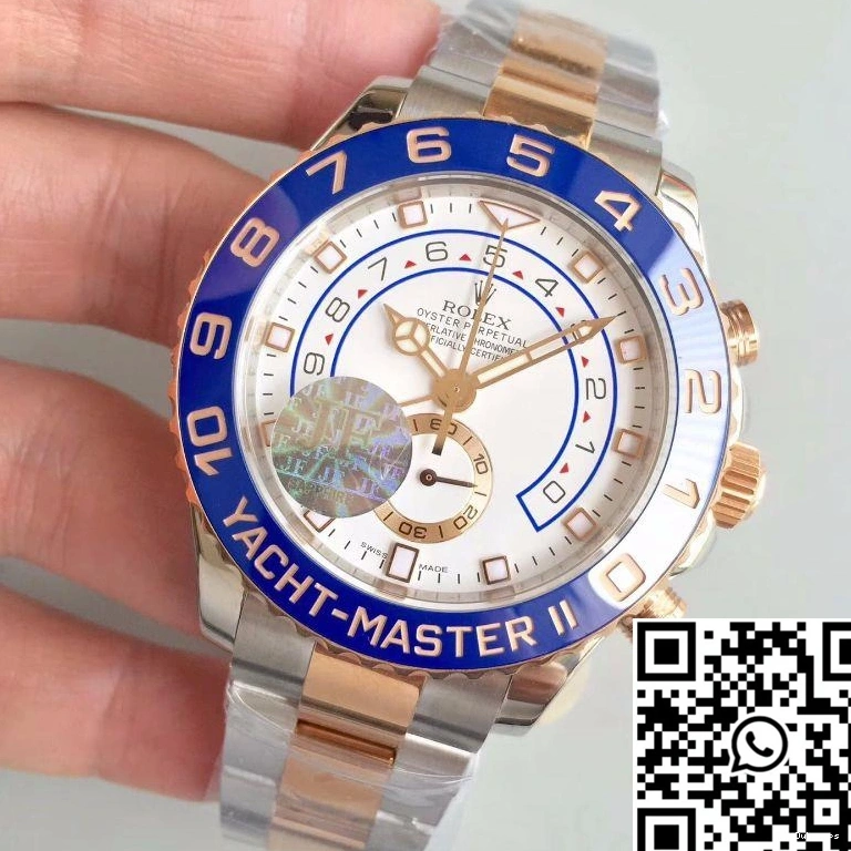 JF Yacht Master Gold Factory Dial 116681 White II Rolex Rose 1221